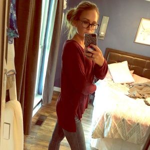 Very soft maroon sweater🍁